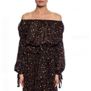 Ulla Johnson | Farai Floral Silk Blouse Jet Sz 6